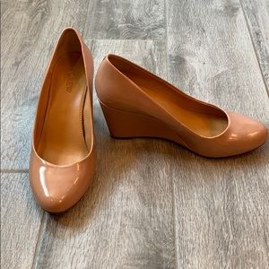 Nude JCrew Wedges